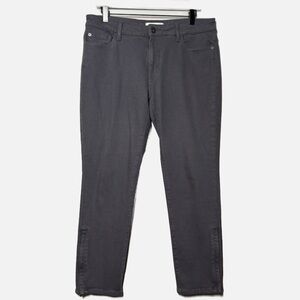 DL1961 Florence Instasculpt cropped jeans pants ankle zip graphite gray 31